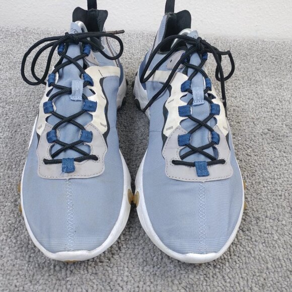 Nike React Element 55 Indigo Fog Mens Size 10 Running Shoes Blue BQ6166-402 Low - Picture 7 of 11
